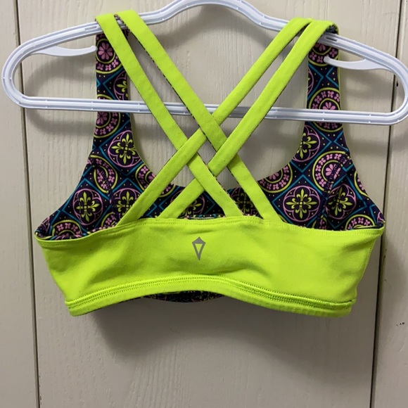 Ivivva Reversible Neon Yellow/Purple Sports Bra - Picture 5 of 6